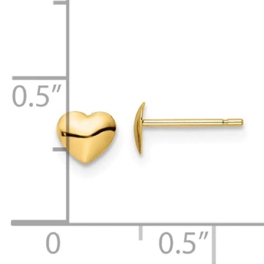 Little Girl’s 14k Gold Heart Earrings